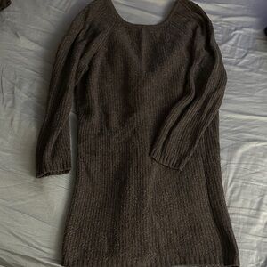Dark Gray Sweater Dress